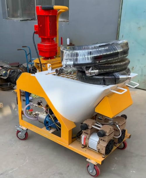 伊川轻质石膏砂浆喷涂机与混凝土输送泵产品大图详解