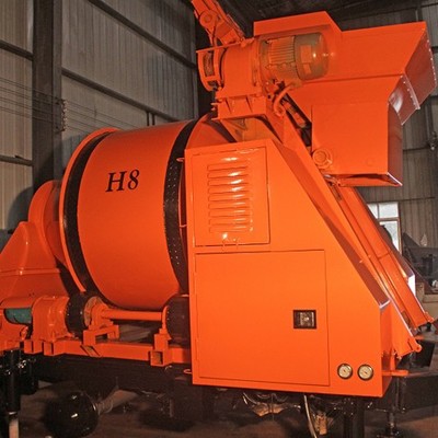 众赢H8搅拌拖泵 高效混凝土搅拌输送一体机